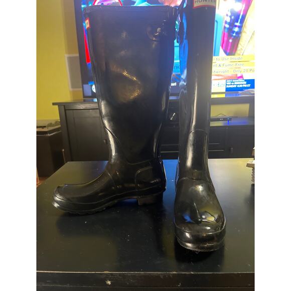 Hunter Women's Original Tall Gloss Rain Boots Size 8 - Picture 7 of 10